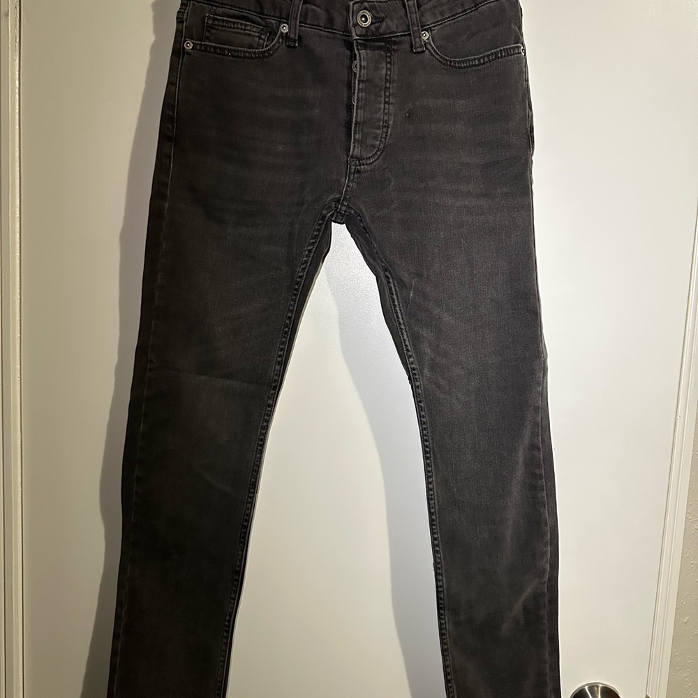 Topman Men’s Charcoal Black Skinny Jeans